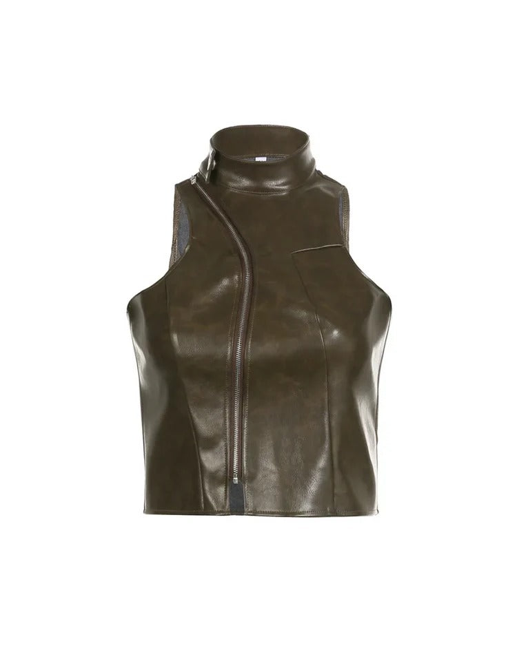 Larsa Leather Top