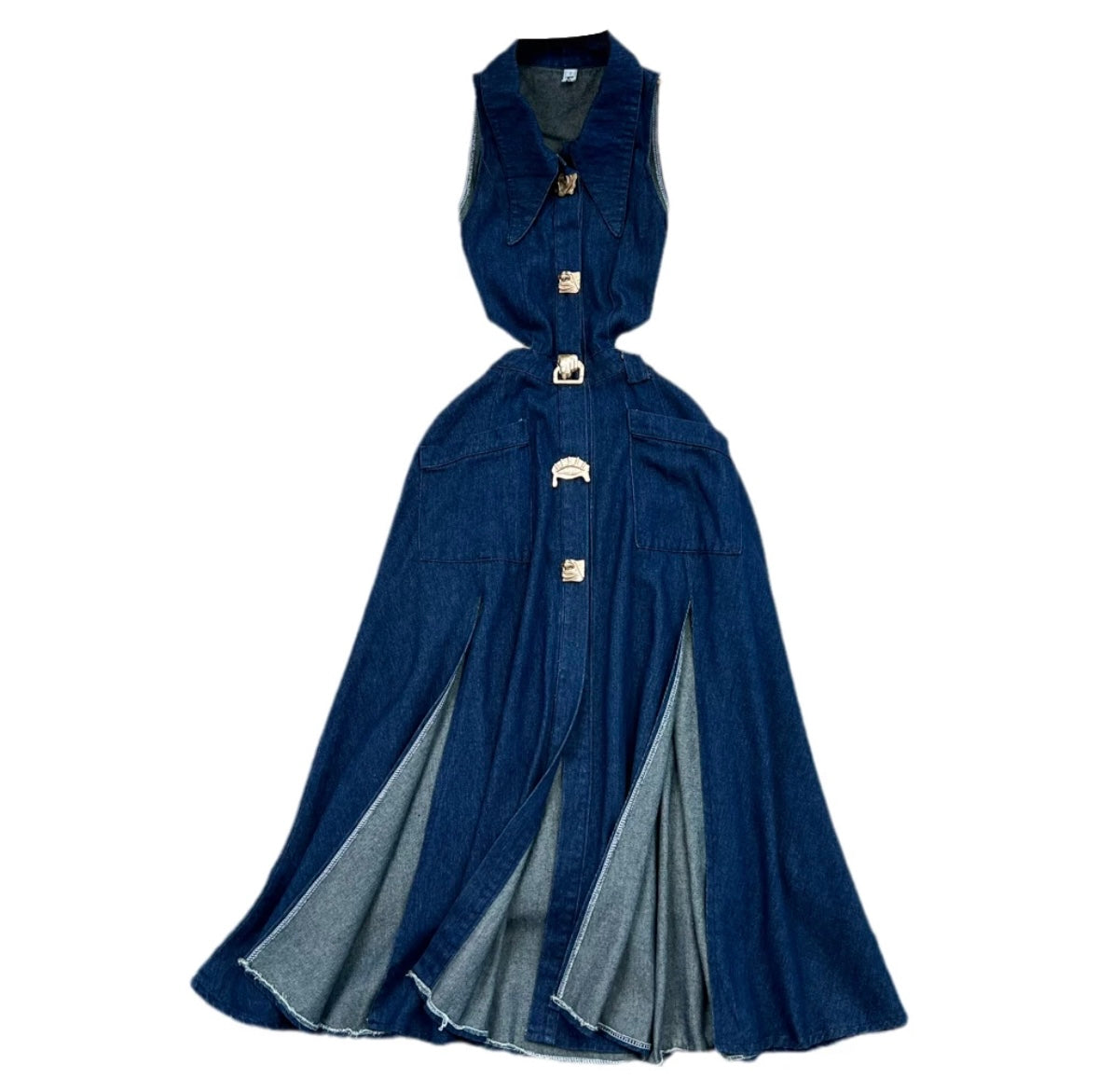 Denim Plea Dress