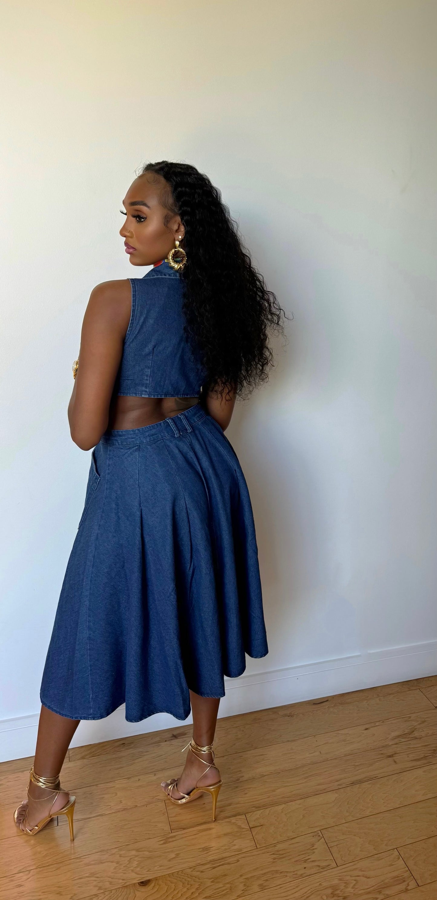 Denim Plea Dress