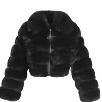 Fiona Faux Fur Coat Black